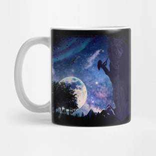 Beyond the Wall: A Nighttime Mountain Climb Mug